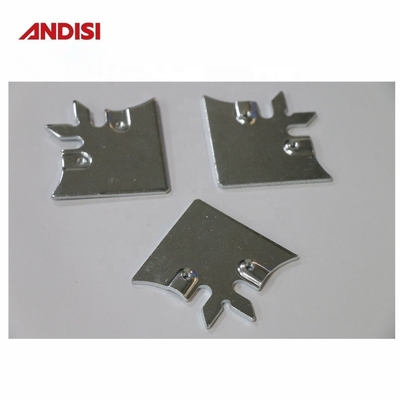 Nichtstandard 3mm Fischform Zinkplattierte Stahl-Metallhalterung mit Lochverbindung Flachschrank Eckhalterung
