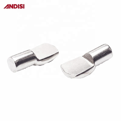 Möbelhardware 5mm/7mm Zinkplattierte Stahlregalhalter Stütze Stütze 8mm Länge Pins