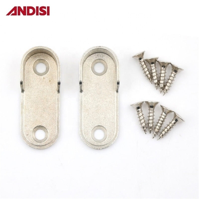 Länge 44mm Zinklegierung Schrankbefestigungen für 30x15mm Ovalröhre Ovalröhre Stützstütze
