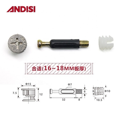 Mini-Fix Möbel Kunststoff Dowel Schraube Schraube für modernes Design und mehr
