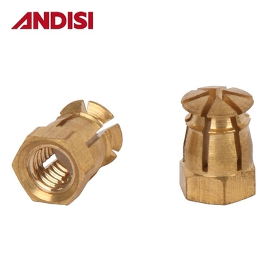 Mini Fix Nuts und Bolzen für Holz M6 Zinklegierung Messing Einsatz Nuss von ANDISI Möbel