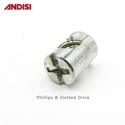 11-20mm Länge M6 M8 Kreuzkopf Phillips-Antrieb Fassmutter für Holzverbindung