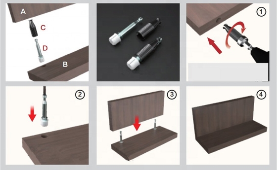 Sonstige Möbel-Hardware ANDISI Konstruktionsschrankanschluss für die Verbindung von Platten und Platten
