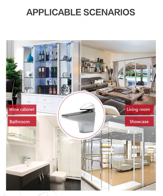 Zinklegierung Chrome-Glasregal-Klammerhalter mit verstellbarem F-Form-Glashalter-Clip