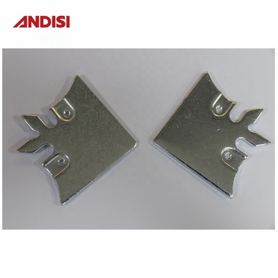 Nichtstandard 3mm Fischform Zinkplattierte Stahl-Metallhalterung mit Lochverbindung Flachschrank Eckhalterung