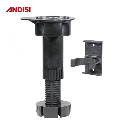 Verstellbare Tischnivellierfüße für Küchenmöbel 3 100-170 mm Höhe und schwarze Oberfläche