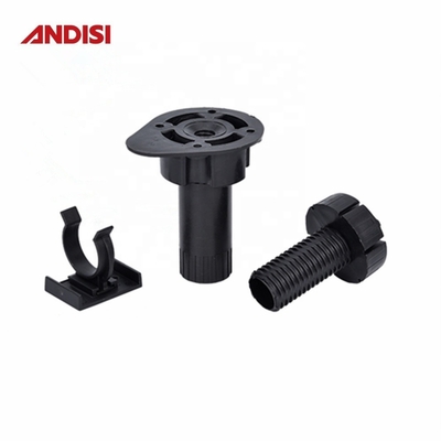 Verstellbare Tischnivellierfüße für Küchenmöbel 3 100-170 mm Höhe und schwarze Oberfläche