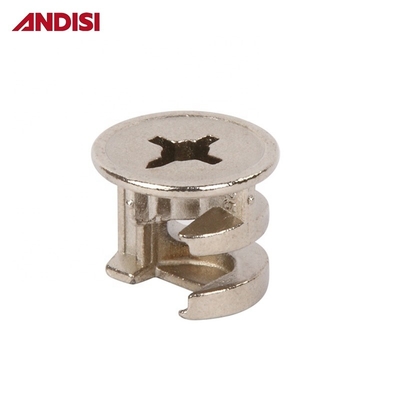 ANDISI Möbel Zinklegierung Cam Lock mit Zinkbeschichtung und 3 in 1 Mini Fix Schraube
