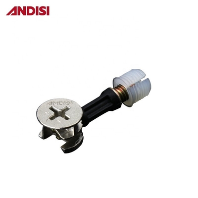 ANDISI Möbel Zinklegierung Cam Lock mit Zinkbeschichtung und 3 in 1 Mini Fix Schraube