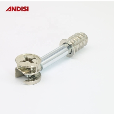 ANDISI Möbel Zinklegierung Cam Lock mit Zinkbeschichtung und 3 in 1 Mini Fix Schraube