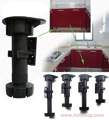 PP/ABS-Material Küchenpfosten Füße für Möbelhöhe 3 100-170mm Verstellbare Klemmen