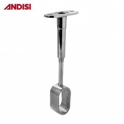 Zinklegierung ovaler Schrank Hanger Rod Zentrum Rohrhalter mit Höhenverstellung