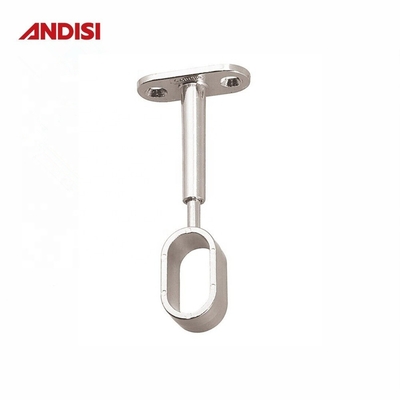 Zinklegierung ovaler Schrank Hanger Rod Zentrum Rohrhalter mit Höhenverstellung