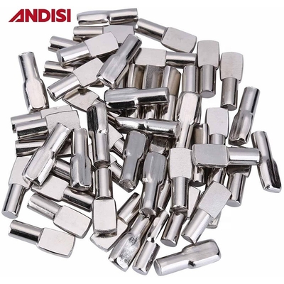 Möbelhardware 5mm/7mm Zinkplattierte Stahlregalhalter Stütze Stütze 8mm Länge Pins