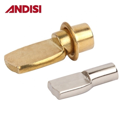 Möbelhardware 5mm/7mm Zinkplattierte Stahlregalhalter Stütze Stütze 8mm Länge Pins