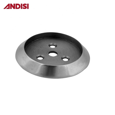 Chromplattierte 50 mm Durchmesser Kleidung Hängende Schiene Rundrohrhalter Schrank Stange Stütze Stahlflanzen für Kleiderschrank