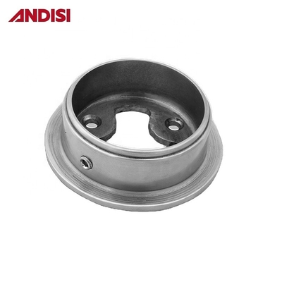 Chromplattierte 50 mm Durchmesser Kleidung Hängende Schiene Rundrohrhalter Schrank Stange Stütze Stahlflanzen für Kleiderschrank