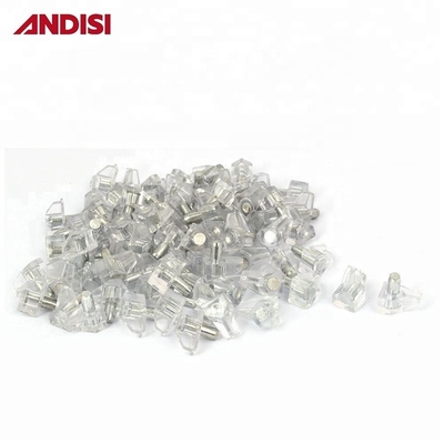 Andere Möbel-Hardware 5 mm Plastikregal-Stützpfeiler für Schrankenbrett Glashalter