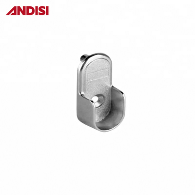 Chromplattierte ovale Rohrhänger für 44 mm Länge Garderobe Kleidung Hängende Stange Schienenhalter