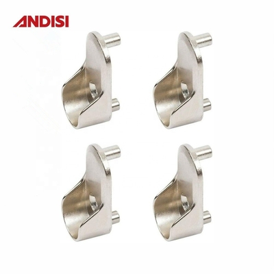 Chromplattierte ovale Rohrhänger für 44 mm Länge Garderobe Kleidung Hängende Stange Schienenhalter