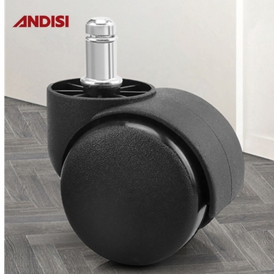 Möbelruder Durchmesser 50 mm Schwarz PA Nylon Drehbüro-Stuhl Kabinett Stuhlrad