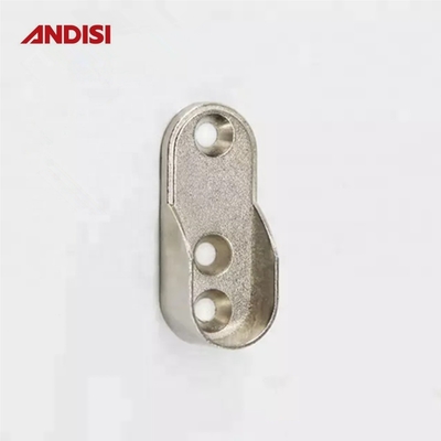 44 mm Zinklegierung Kleidung Schienenhalter für Schrank Schrank ovaler Rohr Endhalter