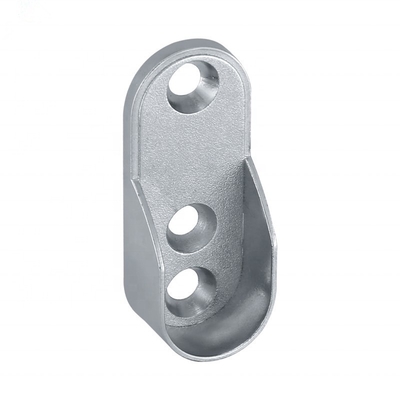 44 mm Zinklegierung Kleidung Schienenhalter für Schrank Schrank ovaler Rohr Endhalter