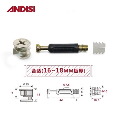 Postverpackung 3-in-1 Holzschrank Verbindung Cam Lock Mutter und Bolzen MINI FIX