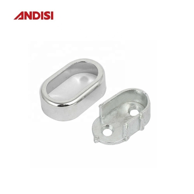 Zinklegierung Verdickungspin Flansche Garderobe Rohrstützhalter für 30x15mm Kleidungsstange