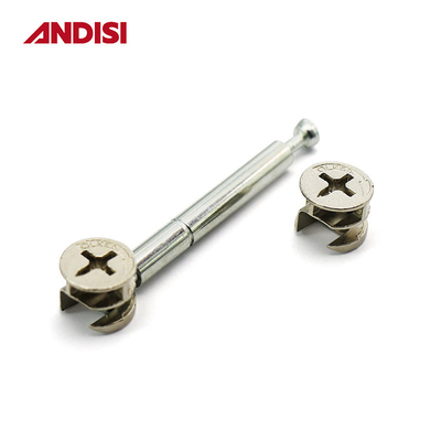 Modernes Design Stahlmöbelmontage Cam Dowel Bolt Kit Doppelkopf End Cam Rod Schraube