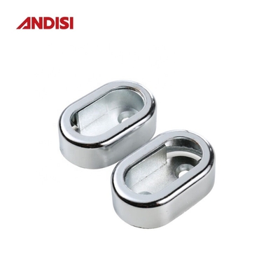 Zinklegierung Verdickungspin Flansche Garderobe Rohrstützhalter für 30x15mm Kleidungsstange