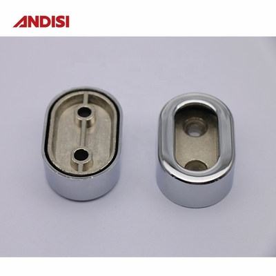 Zinklegierung Verdickungspin Flansche Garderobe Rohrstützhalter für 30x15mm Kleidungsstange