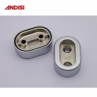 Zinklegierung Verdickungspin Flansche Garderobe Rohrstützhalter für 30x15mm Kleidungsstange