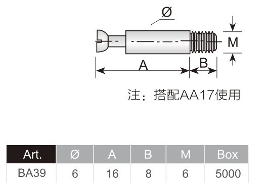 10 mm Cam Bolt und M6 Dowel Möbel Anschluss für Home Office exzentrische Cam Schrauben