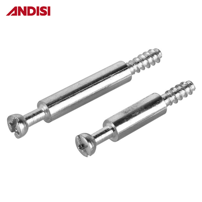 Möbel Anschlussboulen Mini-Fix-Schrauben Dowel 33/36/46mm Zinkbeschichteter Stahl M4 Moderne Hardware
