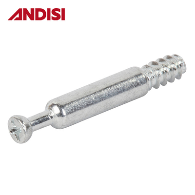 Möbel Anschlussboulen Mini-Fix-Schrauben Dowel 33/36/46mm Zinkbeschichteter Stahl M4 Moderne Hardware
